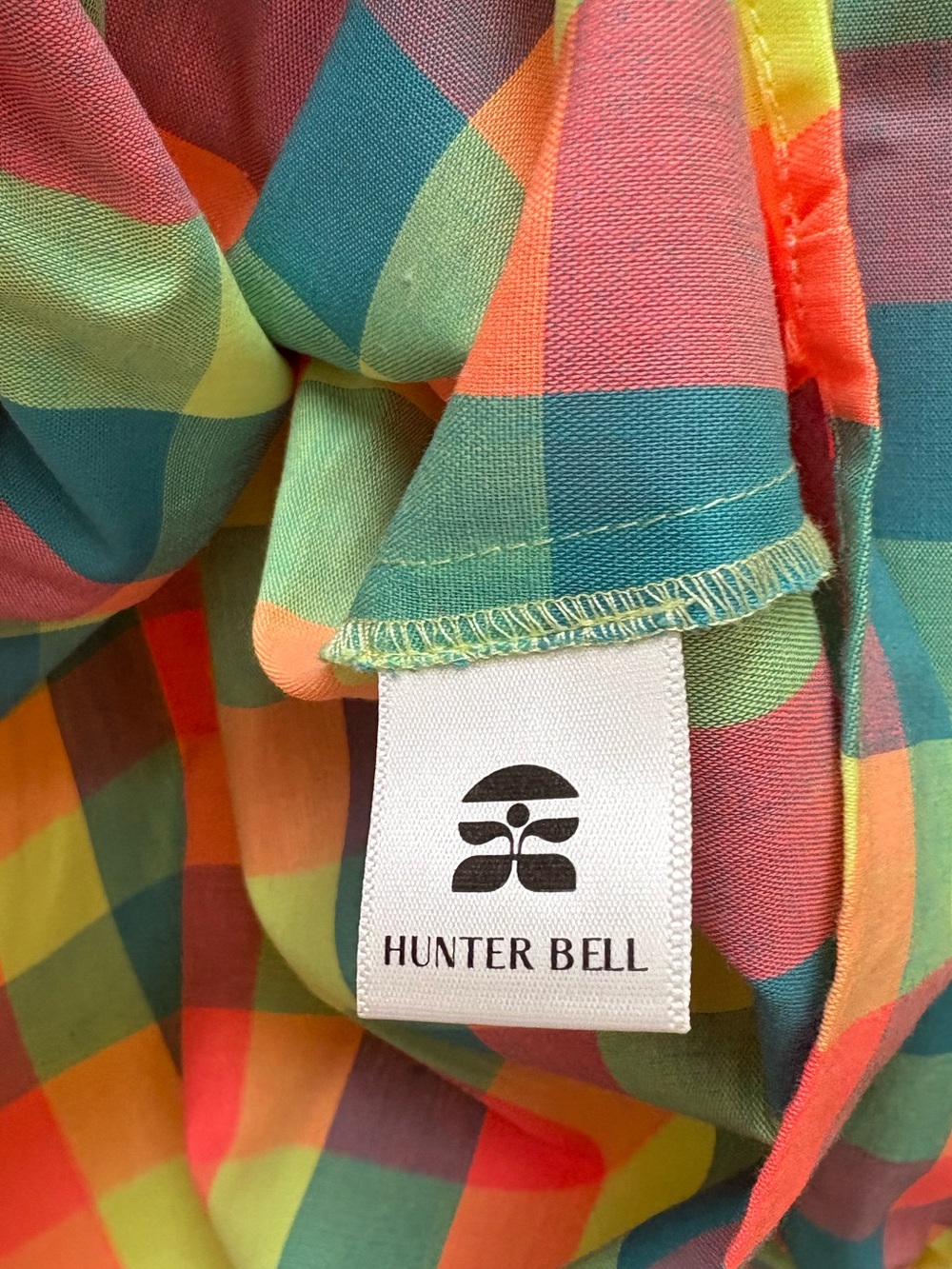 NWT HUNTER BELL Naya Blouse. Key Largo Plaid. Size XL. Retail price $375. - Picture 8 of 9
